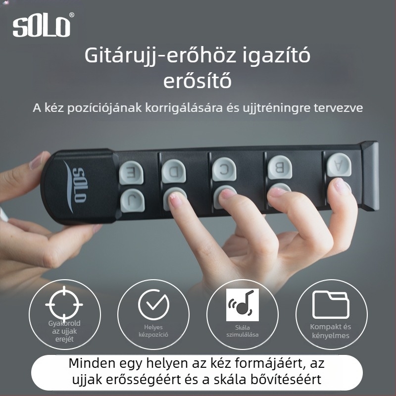 Gitár ujjak gyakorló PC anyagból, 10 darabos készlet, ujpozicionáló és skála-mátrix edző