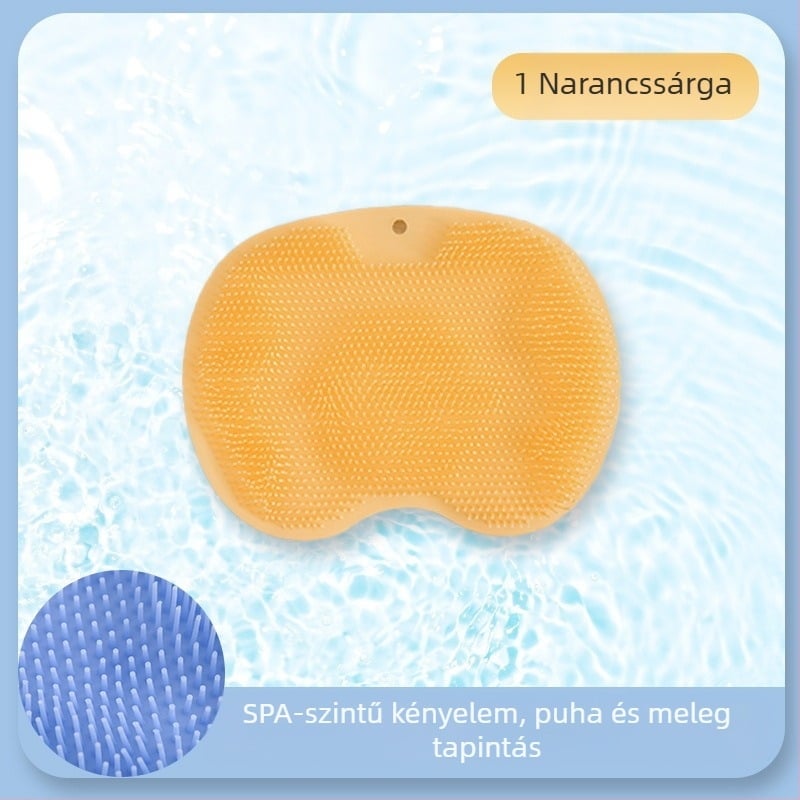 Szilikonos hátmasszírozó fürdőhöz, falra szerelhető szívókoronggal, hátmasszázs