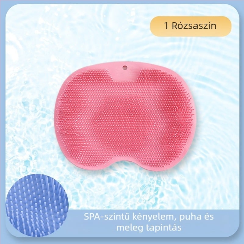 Szilikonos hátmasszírozó fürdőhöz, falra szerelhető szívókoronggal, hátmasszázs