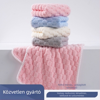 Vastagított korall fleece törölköző felnőttek és babák számára — ultra-soft, bőrbarát arctörölköző, otthoni használatra