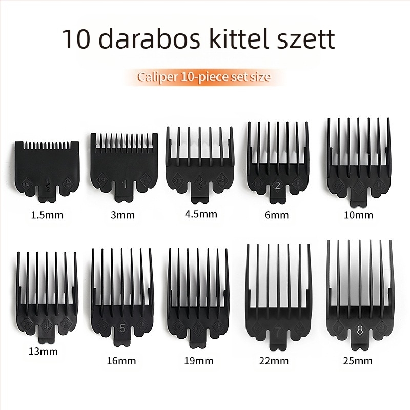 CestoMen 10 részes műanyag vezető fésű a pontos hajvágáshoz – kézi működtetés