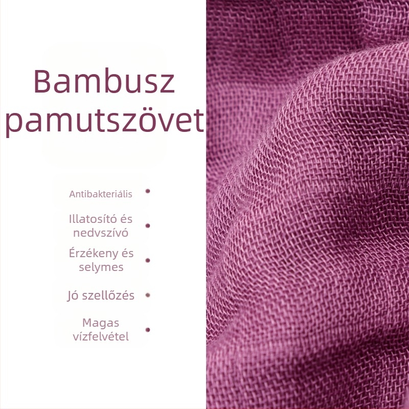 6‑rétegű bambuszrost babaszájkendő, nedvszívó, karikatúra nyomtatással, lógatható kivitel