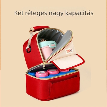 Utazó anyuka táska - nejlon, 20–35 L kapacitás, tejtárolás hőszigeteléssel, cipzáras nyitás, egy vállpánt