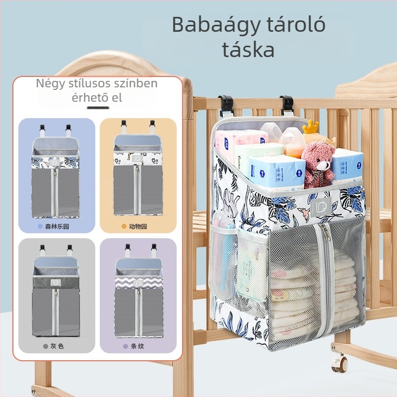 Baba szoba függő tároló — poliészter, falra szerelhető, többfunkciós rendező karikatúra 3D stílussal