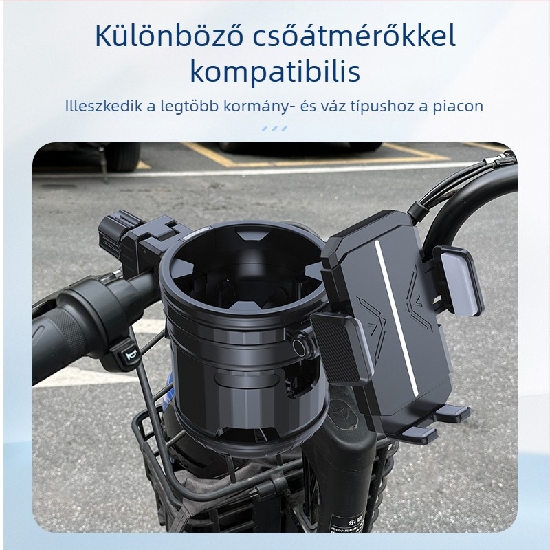 Universal ABS babakocsi pohártartó telefon tartóval és cumisüveg klippel