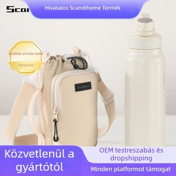 Scandihome vízpalacktáska — textil anyag, modern minimalista stílus, személyre szabható, prémium minőség