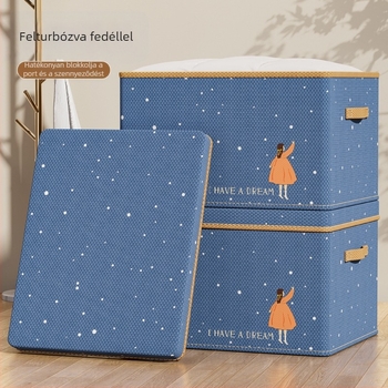 Összecsukható textil ruhatároló doboz a ruhásszekrényhez, 10–20 literes kapacitás