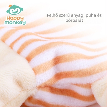 Baba szélcsengő lógó játék a kocsihoz — plüss, 0–3 évesek, HAPPY MONKEY (Plüss anyag; szélcsengő; csecsemőjáték; szenzoros fejlődés)