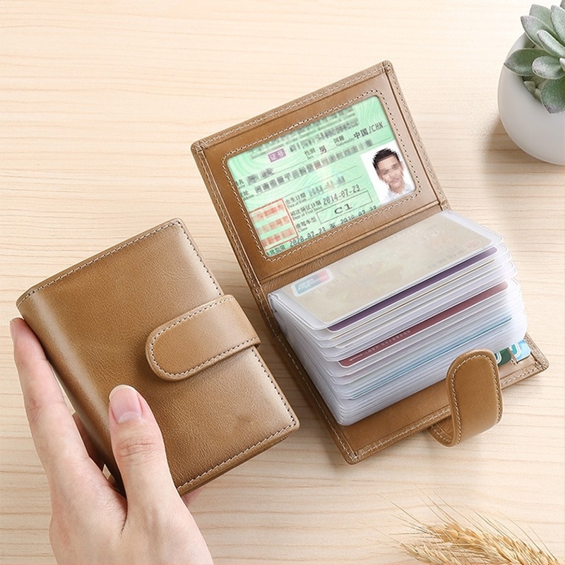 Kártyatartó – PU anyag, több kártyahely, univerzális férfiak és nők számára, vízálló, ultra-könnyű, kopásálló