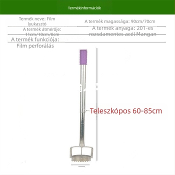 Mulcs fólialyukasztó – perforálja a műanyag fóliát zöldségpalánta számára, mezőgazdasági eszköz, márka Consultation