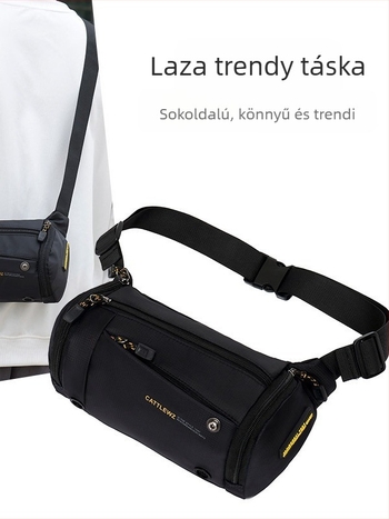 Férfi válltáska, street-trendy stílus, nylon, poliészter bélés, Sunshine Emperor, betűmintás