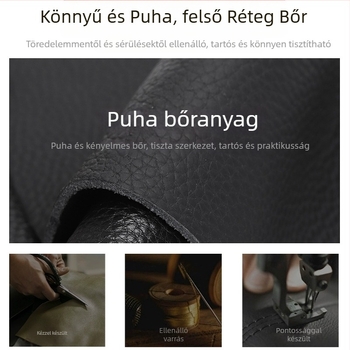 Női valódi bőr hátizsák utcai stílusban, felső rétegű tehénbőr, záródás kapucsakkal, nagy kapacitás, belső elrendezés: cipzáras zseb és telefonzseb