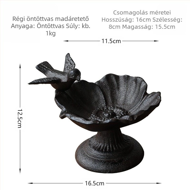 Madár etető dekoráció - kovácsoltvas, modern minimalista stílus, Violin