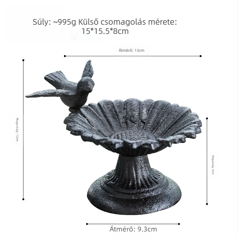 Madár etető dekoráció - kovácsoltvas, modern minimalista stílus, Violin