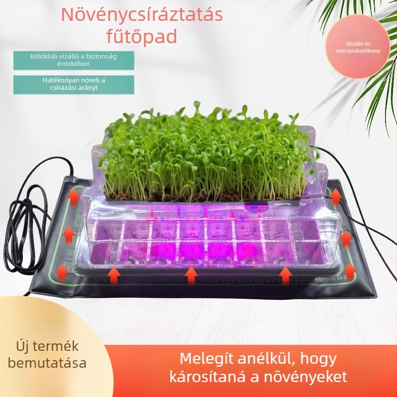 80 lyukú szaporító tál LED növényvilágító lámpa készlettel, PVC műanyag doboz, IP45, 5V