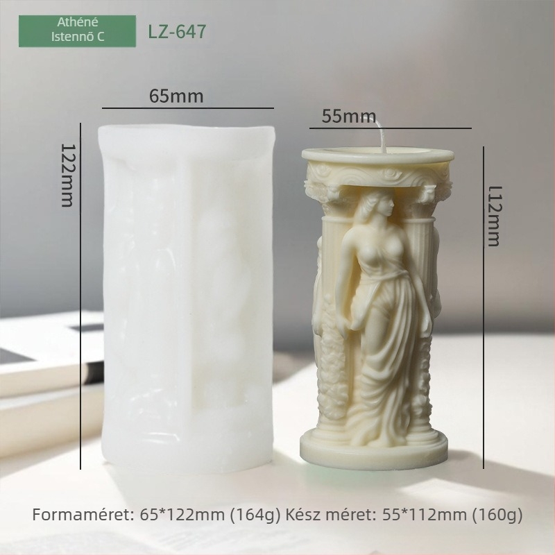 Szilikon gyertya forma – szabálytalan alakú, gyertyák készítésére; aromaterápiás forma, modern minimalista stílus