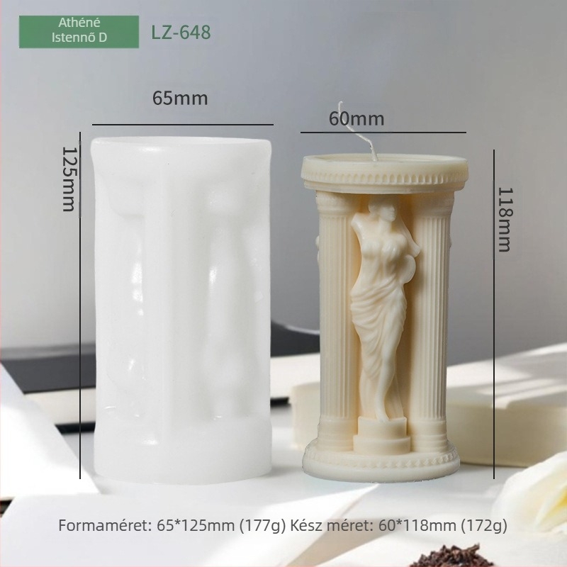 Szilikon gyertya forma – szabálytalan alakú, gyertyák készítésére; aromaterápiás forma, modern minimalista stílus