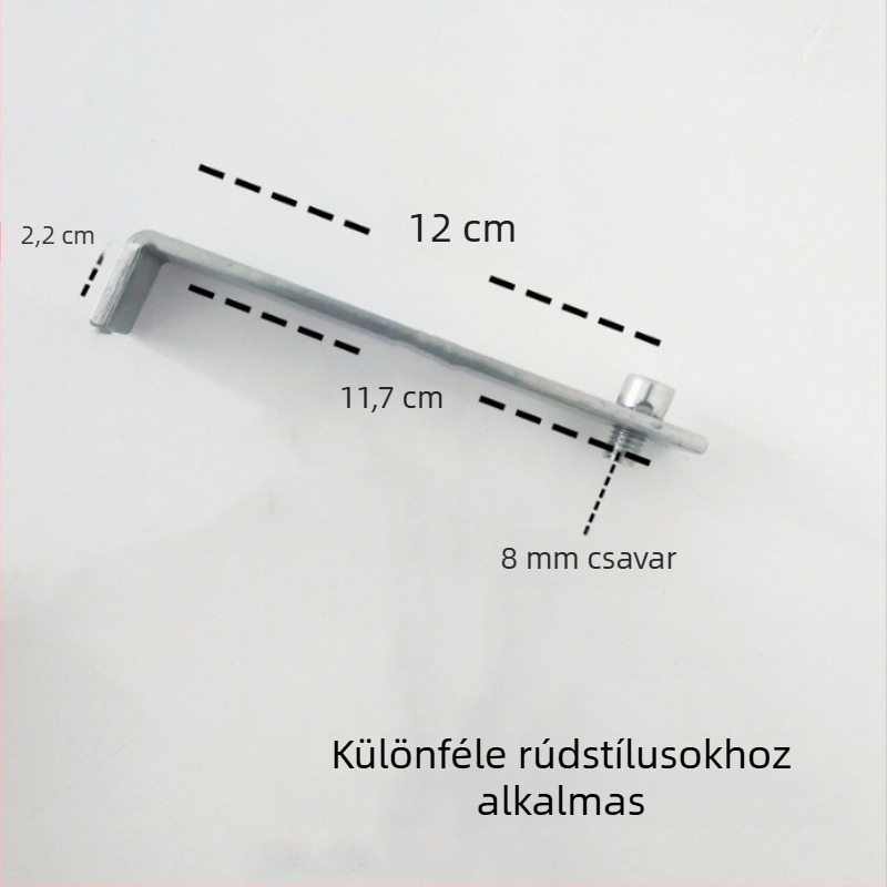 Rozsdamentes acélból készült teleszkópos horogrúddal, lapos horoggal, pozicionáló funkcióval, 3–6 részes, 0,3–1,5 kg, kültéri használatra