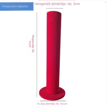 Ékszerállvány, 1-szintes, padlón álló kiállító, sűrű lemez és flanel anyaggal, koreai stílus