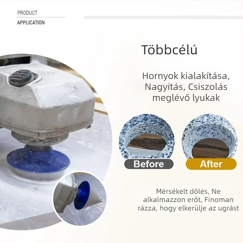 Gyémánt forrasztott élzáró bit kerámia és kő számára, nagy sebességű fúrócsúcs konusos éllel, 150 g