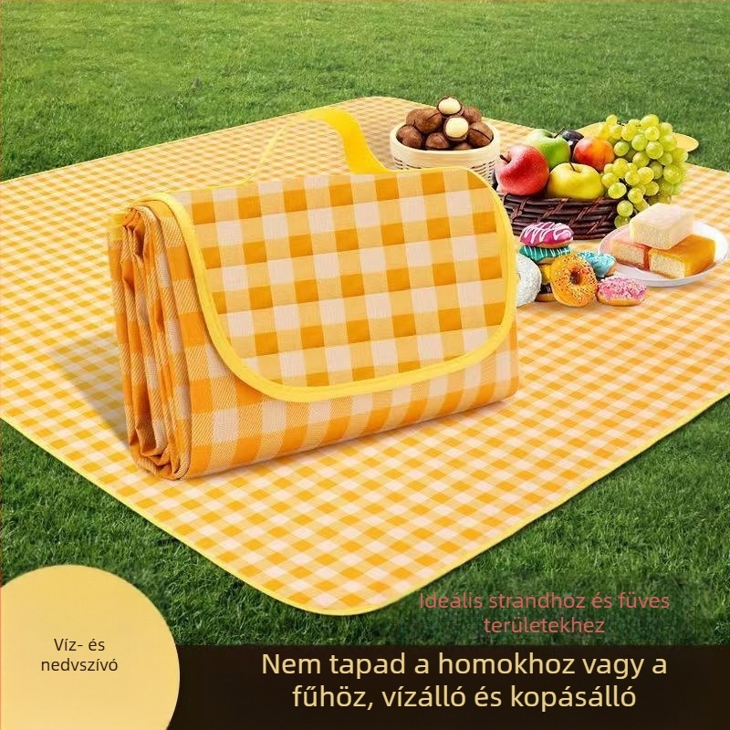 Piknik matrac – vízálló, vastagított, hordozható, nem szövött anyagból (300 g), 5–6 személyre
