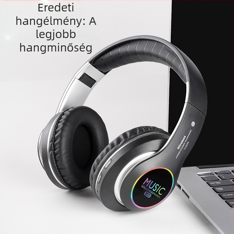 Vezeték nélküli Bluetooth sport fülhallgató fejre szerelhető dizájnnal, Bluetooth 5.0, sztereó, 10 m hatótáv, üzemidő >8 h