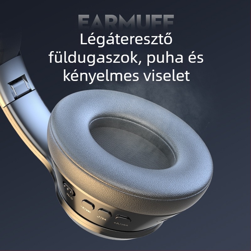 Vezeték nélküli Bluetooth fejhallgató mikrofonnal, gamer sztereó fejhallgató, 3,5 mm csatlakozó, OEM-kész