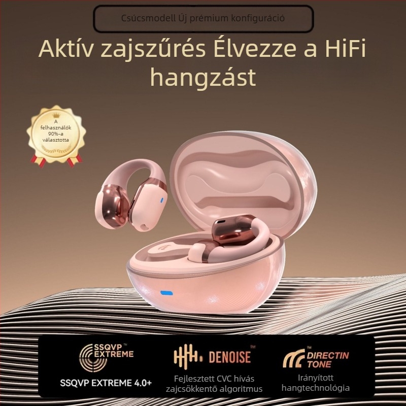 Sport Bluetooth csontvezetéses fülhallgató, klipsz dizájn, 10 m hatótáv, Bluetooth 5.4, üzemidő 4–8 óra