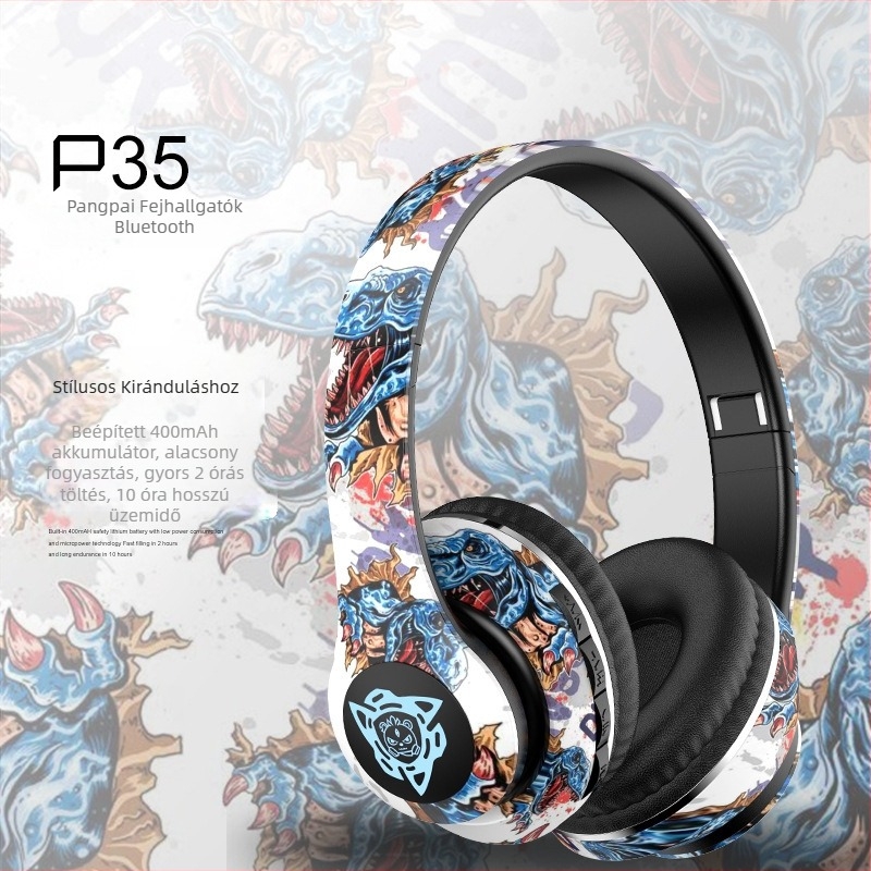 P35 vezeték nélküli headset – Bluetooth 5.3, 10 m hatótáv, 4–8 óra akkumulátor-élettartam, sztereó hang