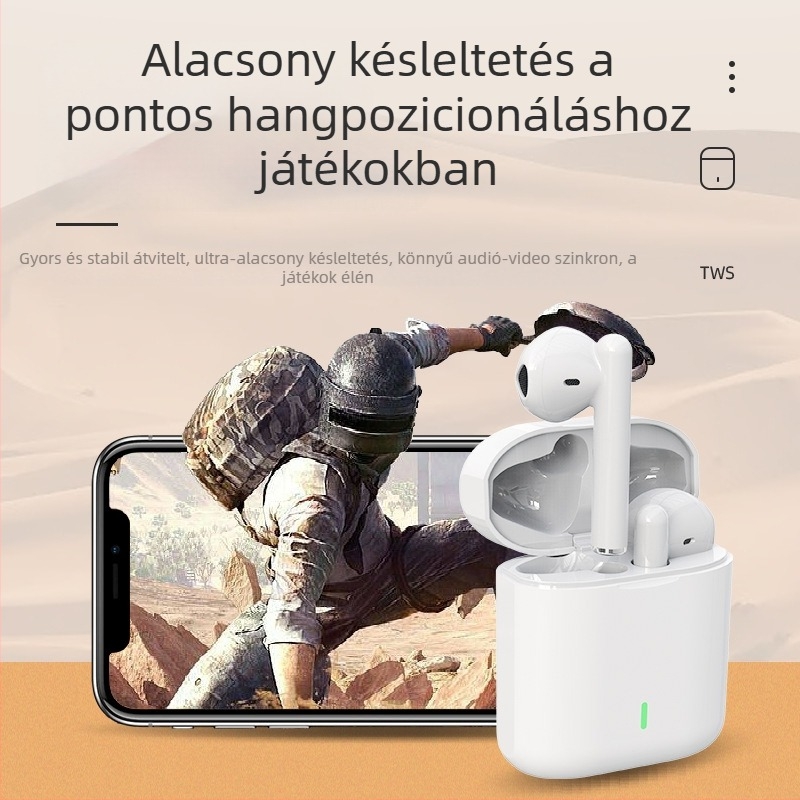 TWS vezeték nélküli Bluetooth fülhallgató sporthoz – sztereó, in-ear (Bluetooth 5.0, 10 m hatótávolság, 0–4 h üzemidő, használat: in-ear)