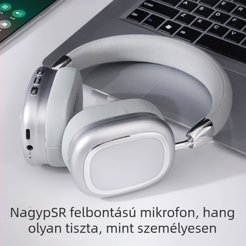 Over-ear Bluetooth fejhallgató, erőteljes basszus, Bluetooth 5.0, hatótávolság 10 m, üzemidő 4–8 óra, modell B35
