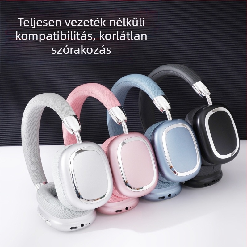 Over-ear Bluetooth fejhallgató, erőteljes basszus, Bluetooth 5.0, hatótávolság 10 m, üzemidő 4–8 óra, modell B35