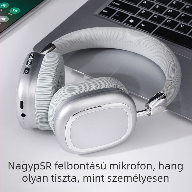 Over-ear Bluetooth fejhallgató, erőteljes basszus, Bluetooth 5.0, hatótávolság 10 m, üzemidő 4–8 óra, modell B35