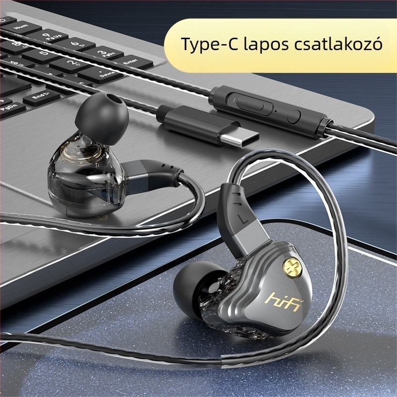 Vezetékes fejhallgató beépített mikrofonnal, 3,5 mm-es jack, 120 cm hosszú kábel, univerzális kompatibilitás, 10 mm hangszórók, frekvenciasáv 20 Hz–20 kHz