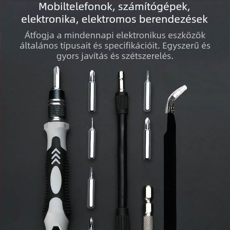 115-in-1 csavarhúzó készlet króm-vanádium acélból órák, számítógépek és mobiltelefonok szétszereléséhez
