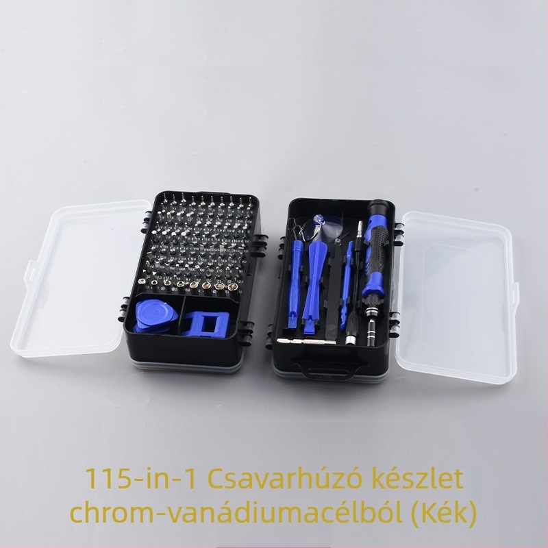 115-in-1 csavarhúzó készlet króm-vanádium acélból órák, számítógépek és mobiltelefonok szétszereléséhez