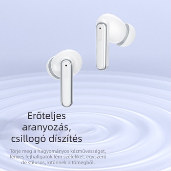 Igazi vezeték nélküli Bluetooth fülhallgatók ANC/ENC zajcsökkentéssel, digitális kijelzővel, Bluetooth 5.3, 10 m hatótávolság, IPX4 vízálló