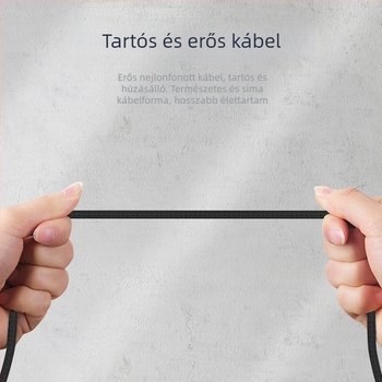 Szövött USB-A-USB-A adatkábel, kettős véggel, 1-2 m hosszú, USB 2.0, gyorstöltés