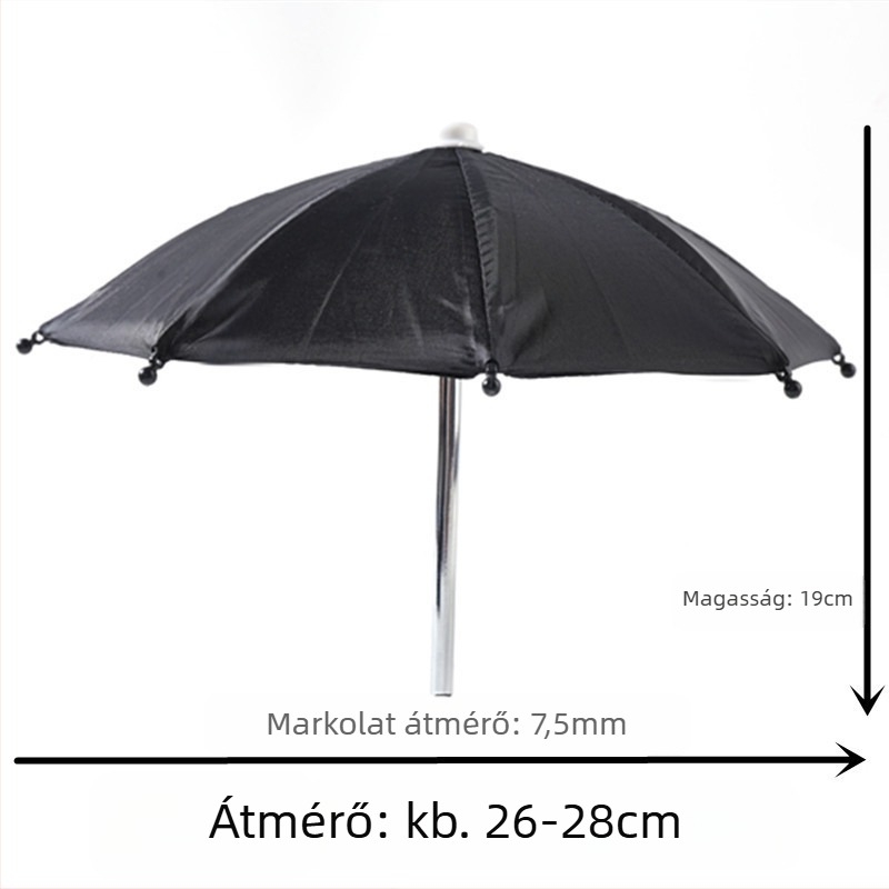 Kéz nélküli mini esernyő a napvédelme érdekében, 8 vasból készült váz, 210T poliészter vászon, UPF > 50