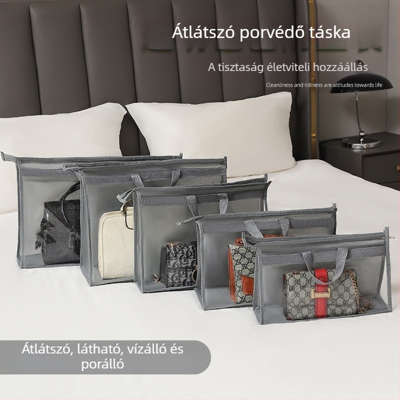 Átlátszó nedvességálló tároló táska kézitáskákhoz, porvédett gardróbhoz