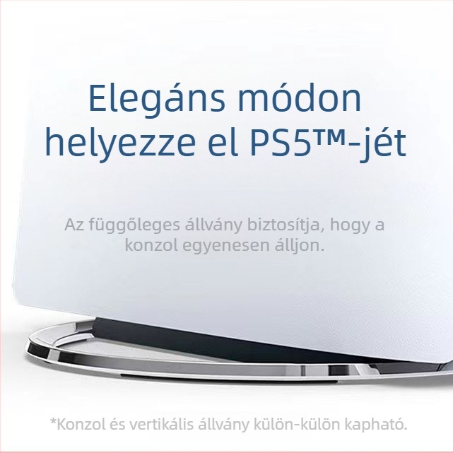 PS5 Slim Függőleges Állvány Bázissal, ABS Anyag, Közvetlen Szerelés