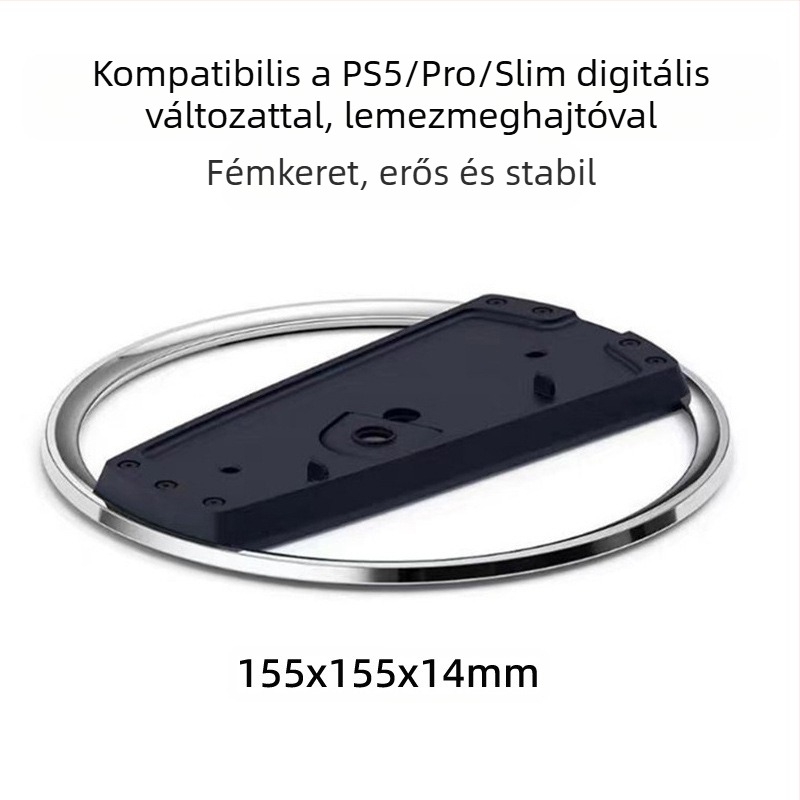 PS5 Slim Függőleges Állvány Bázissal, ABS Anyag, Közvetlen Szerelés