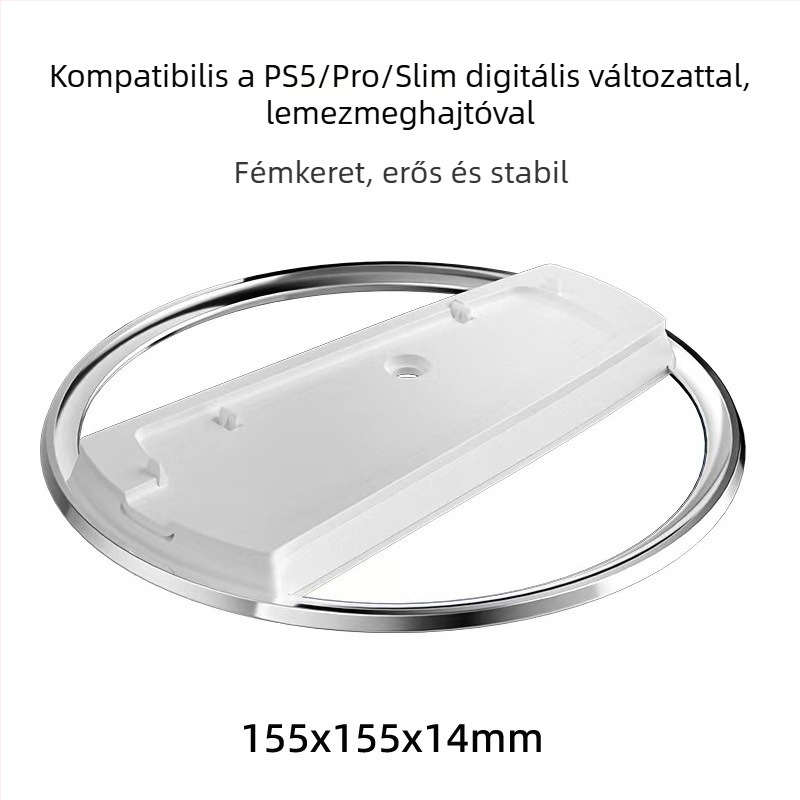 PS5 Slim Függőleges Állvány Bázissal, ABS Anyag, Közvetlen Szerelés