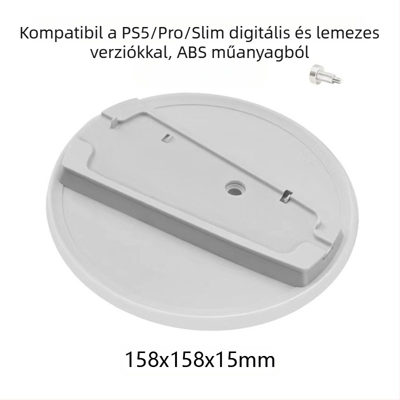 PS5 Slim Függőleges Állvány Bázissal, ABS Anyag, Közvetlen Szerelés