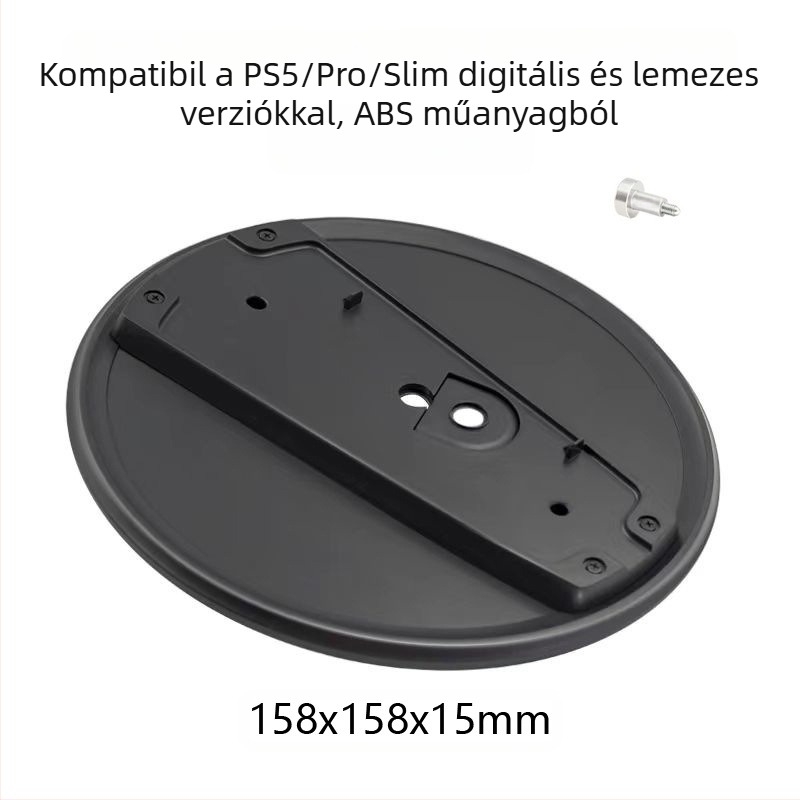 PS5 Slim Függőleges Állvány Bázissal, ABS Anyag, Közvetlen Szerelés