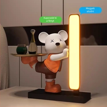 Medve figura gyantából – modern minimalist dizájn, otthoni ajándék