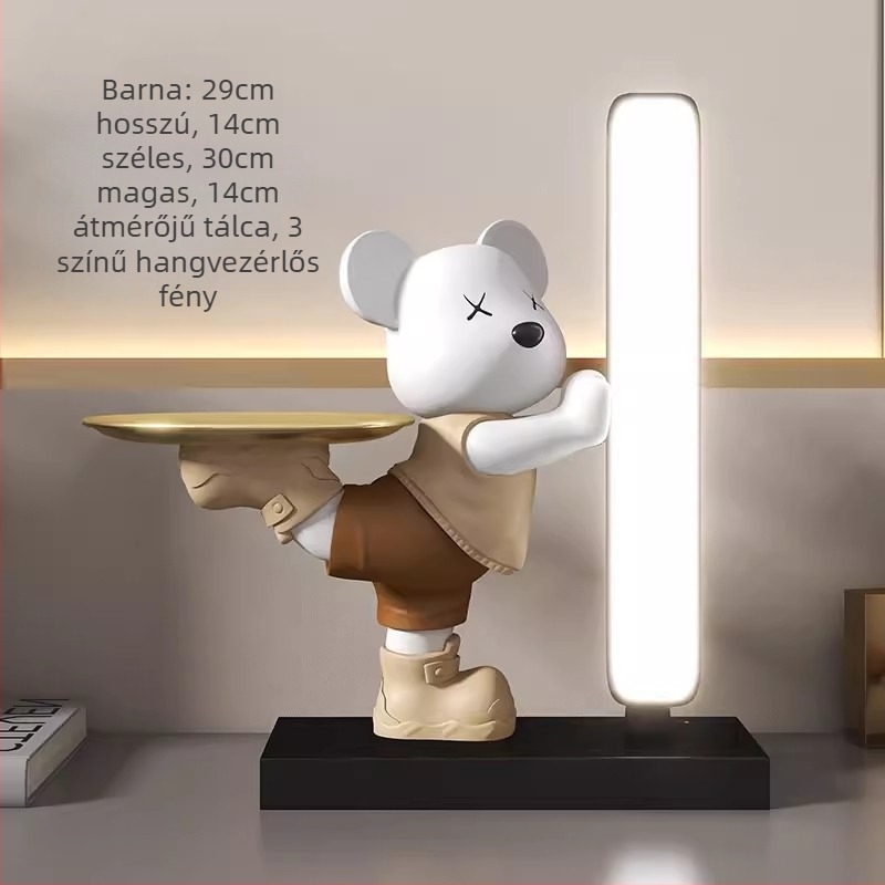 Medve figura gyantából – modern minimalist dizájn, otthoni ajándék