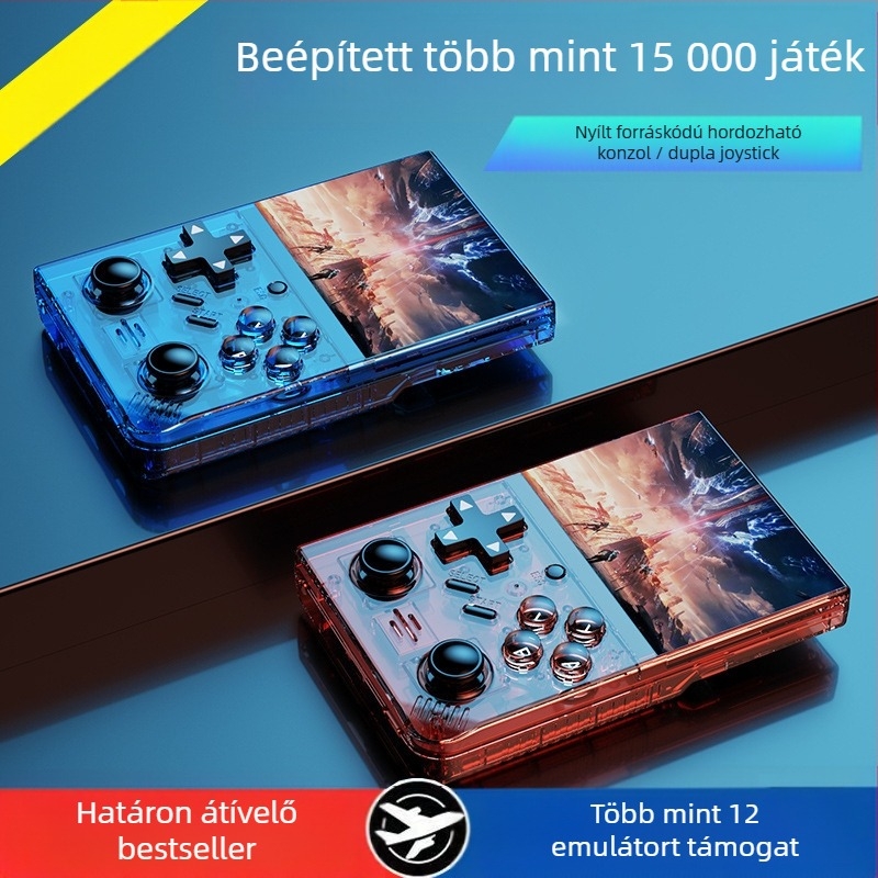 Kézi retro játék konzol nyílt forráskódú OS-sel, 64GB memória, Type-C interfész, MP4 lejátszó