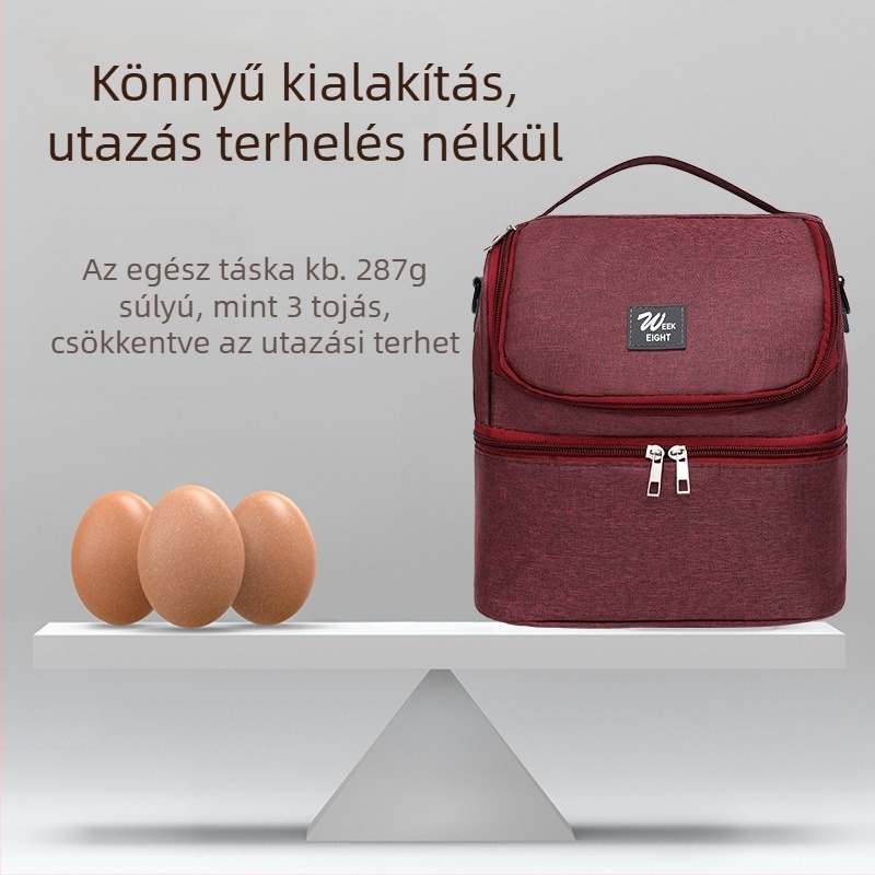 Daidweil hőszigetelő táska, modell 1984, kocka alakú, Oxford anyag, hőszigetelő funkció