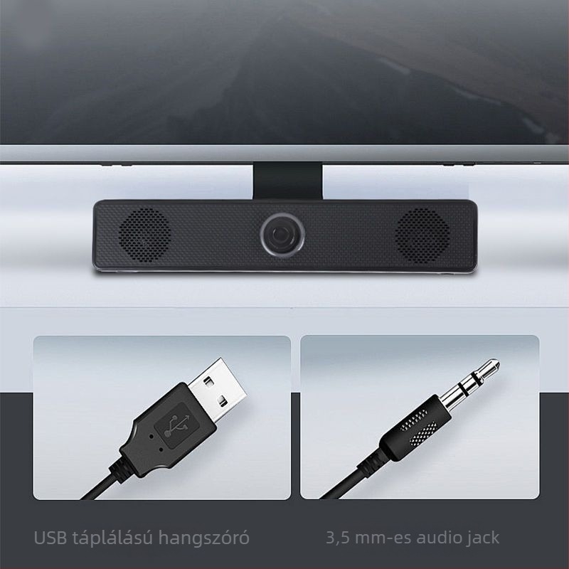 Bluetoothos asztali PC-hangszórók, USB bemenet, 2.0 sztereó, 6W teljesítmény, 5V tápegység